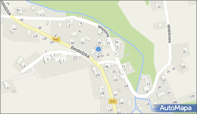 Korbielów, Beskidzka, 97, mapa Korbielów