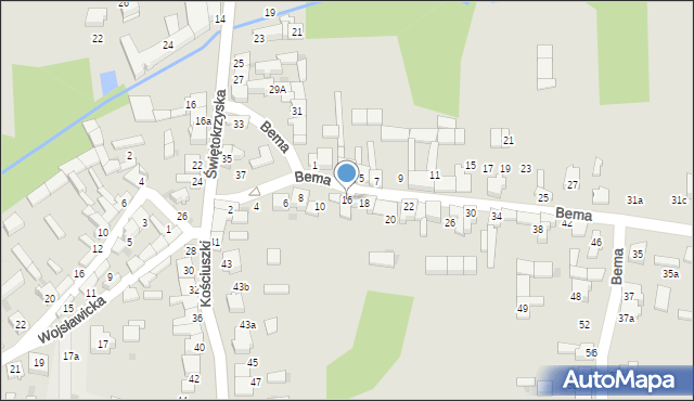Koziegłowy, Bema Józefa, gen., 16, mapa Koziegłowy