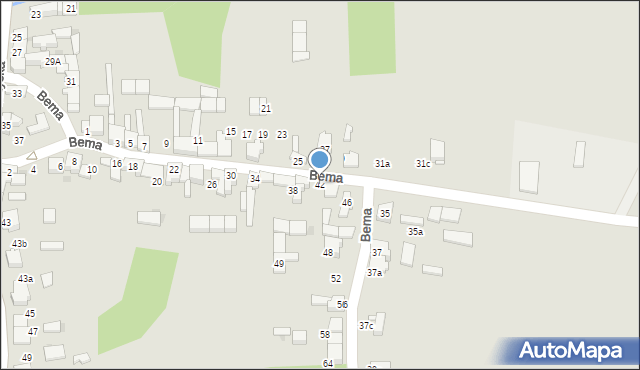 Koziegłowy, Bema Józefa, gen., 42, mapa Koziegłowy