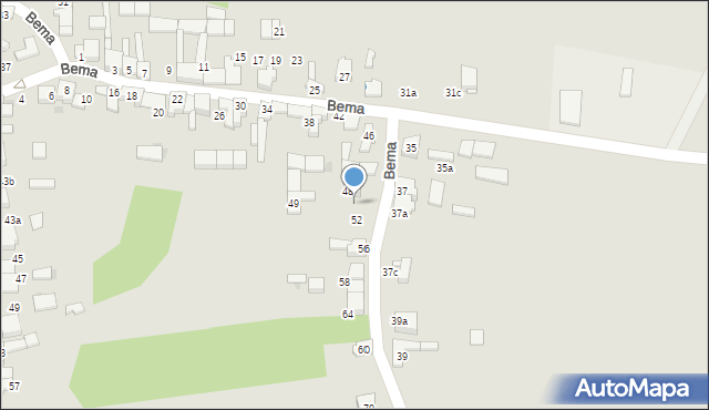 Koziegłowy, Bema Józefa, gen., 50, mapa Koziegłowy