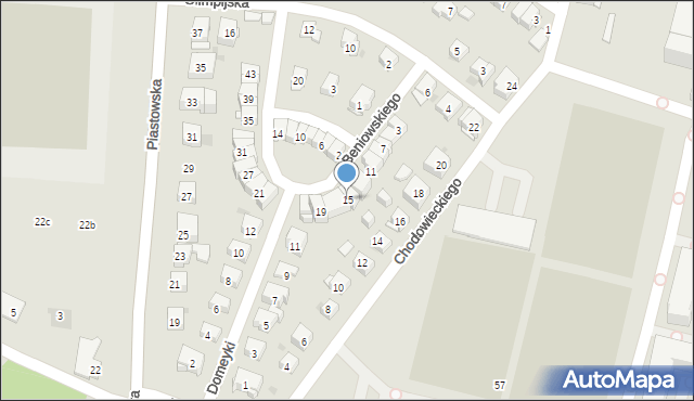 Kraków, Beniowskiego Maurycego, 15, mapa Krakowa