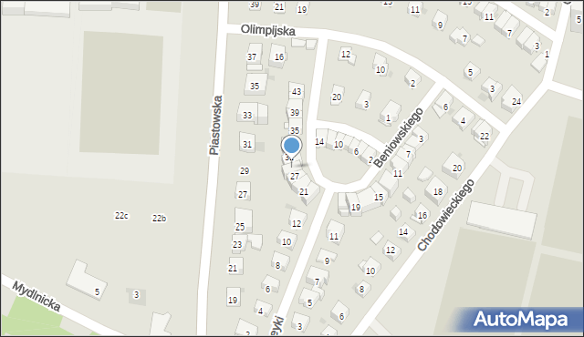 Kraków, Beniowskiego Maurycego, 29, mapa Krakowa