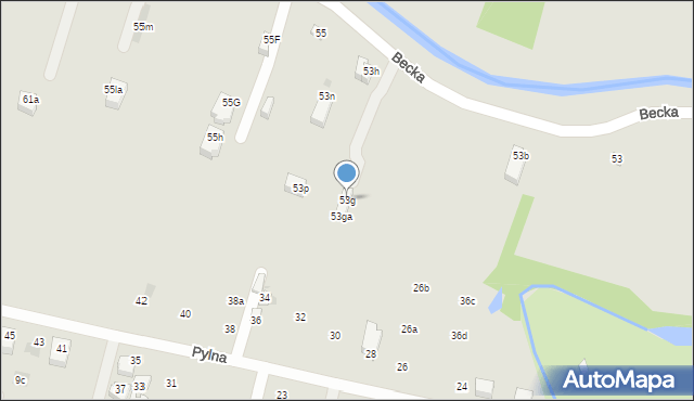 Kraków, Becka Józefa, 53g, mapa Krakowa