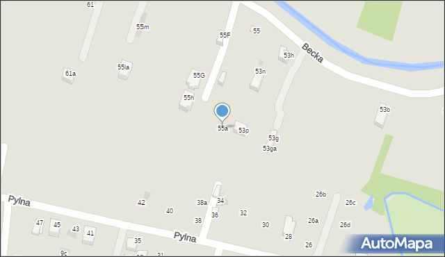 Kraków, Becka Józefa, 55a, mapa Krakowa