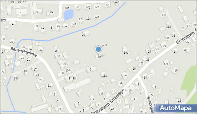 Kraków, Benedyktyńska, 10b, mapa Krakowa