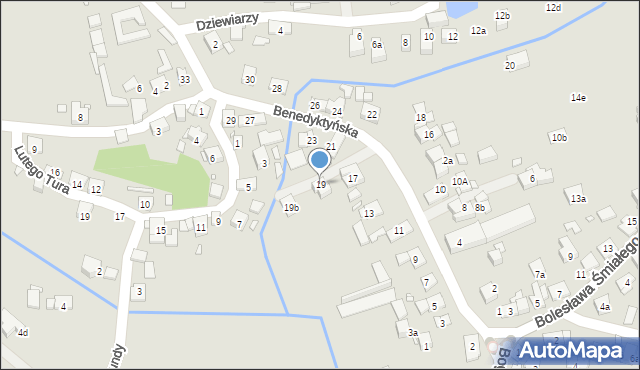 Kraków, Benedyktyńska, 19, mapa Krakowa