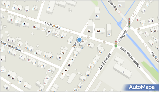 Kraków, Bema Józefa, gen., 35/33, mapa Krakowa