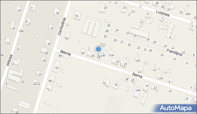 Ksawerów, Bema Józefa, gen., 23, mapa Ksawerów