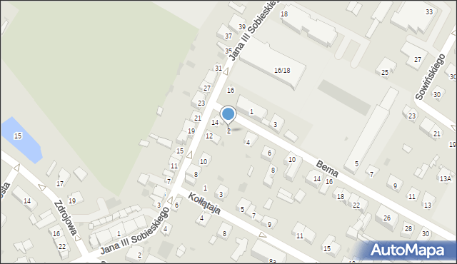 Kutno, Bema Józefa, gen., 2, mapa Kutno