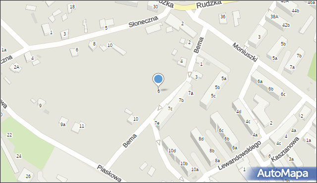 Kuźnia Raciborska, Bema Józefa, gen., 6, mapa Kuźnia Raciborska