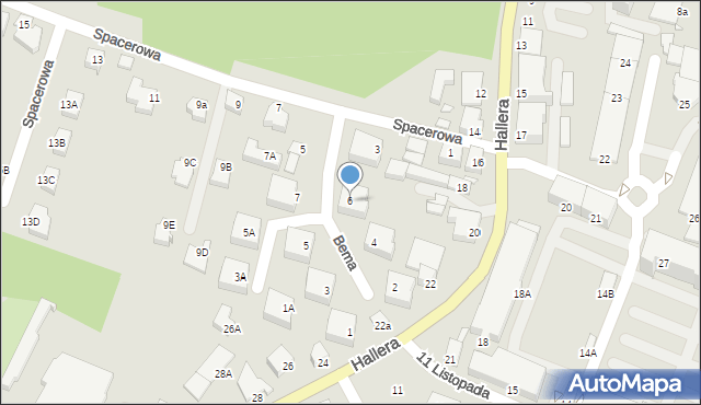 Kwidzyn, Bema Józefa, gen., 6, mapa Kwidzyn