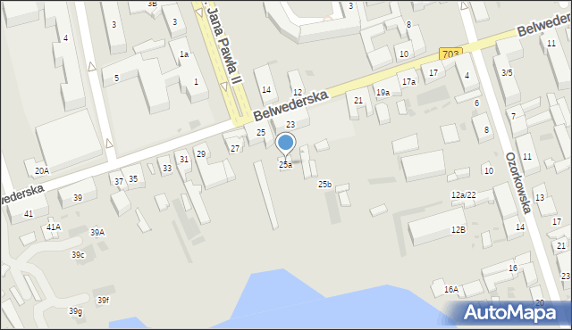 Łęczyca, Belwederska, 25a, mapa Łęczyca