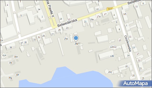 Łęczyca, Belwederska, 25b, mapa Łęczyca