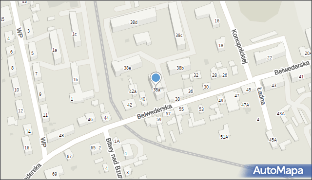 Łęczyca, Belwederska, 38a, mapa Łęczyca