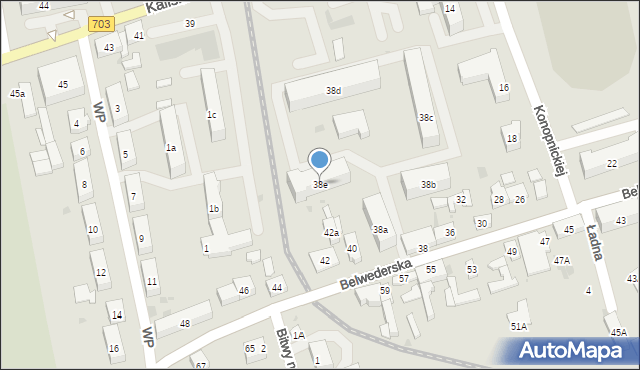 Łęczyca, Belwederska, 38e, mapa Łęczyca