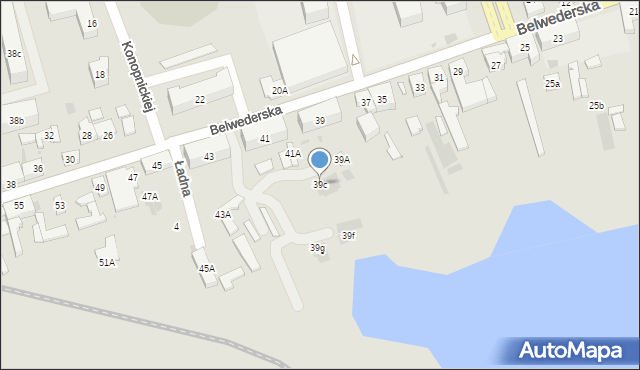 Łęczyca, Belwederska, 39c, mapa Łęczyca