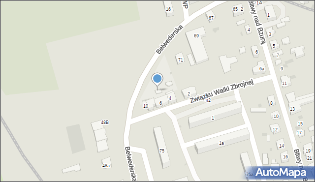 Łęczyca, Belwederska, 73, mapa Łęczyca