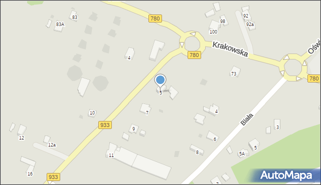 Libiąż, Beskidzka, 5, mapa Libiąż