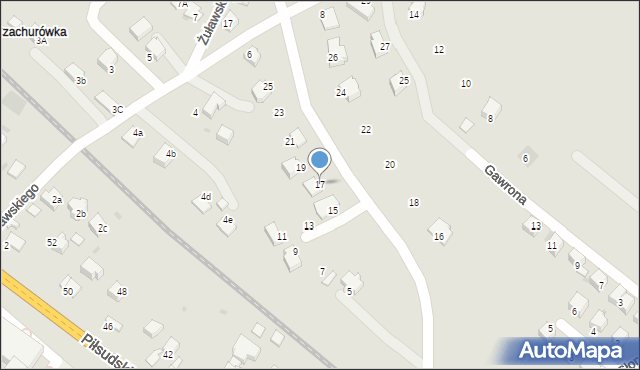 Limanowa, Bednarczyka Piotra, bp., 17, mapa Limanowa