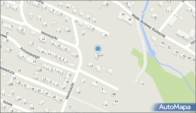 Limanowa, Berlinga Zygmunta, gen., 13, mapa Limanowa