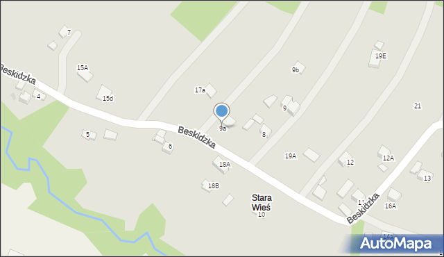 Limanowa, Beskidzka, 9a, mapa Limanowa