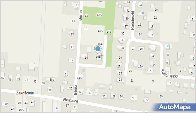 Lisia Góra, Bema Józefa, gen., 16B, mapa Lisia Góra