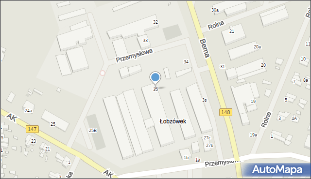 Łobez, Bema Józefa, gen., 35, mapa Łobez