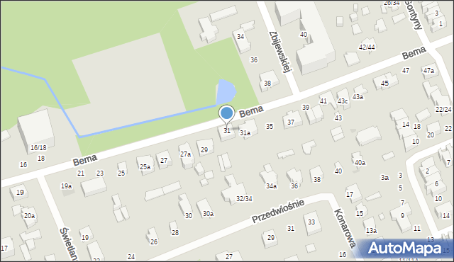 Łódź, Bema Józefa, gen., 31, mapa Łodzi