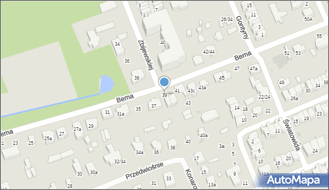 Łódź, Bema Józefa, gen., 39, mapa Łodzi