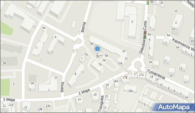 Lubin, Bema Józefa, gen., 2b, mapa Lubin