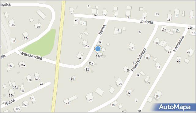 Miechów, Bema Józefa, gen., 34a, mapa Miechów