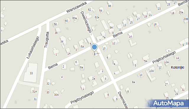 Miechów, Bema Józefa, gen., 8, mapa Miechów