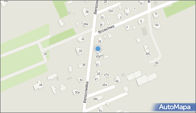 Międzyrzec Podlaski, Berezowska, 41a, mapa Międzyrzec Podlaski