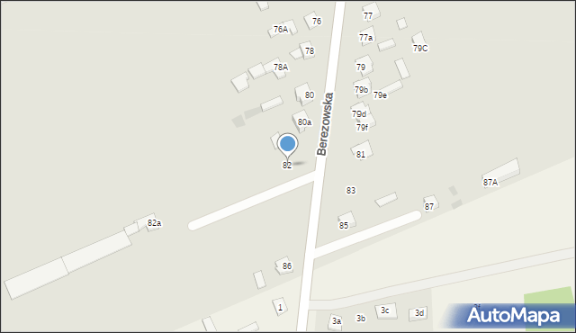 Międzyrzec Podlaski, Berezowska, 82, mapa Międzyrzec Podlaski