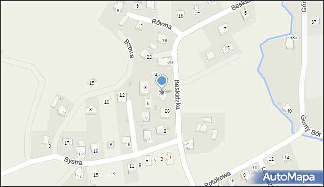 Międzyświeć, Beskidzka, 26, mapa Międzyświeć