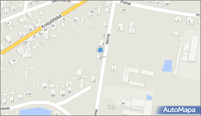 Miejska Górka, Bema Józefa, gen., 10, mapa Miejska Górka