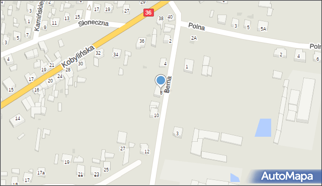 Miejska Górka, Bema Józefa, gen., 8, mapa Miejska Górka