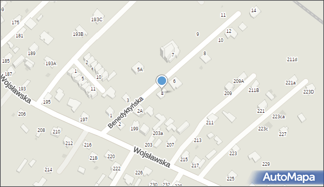 Mielec, Benedyktyńska, 4, mapa Mielca