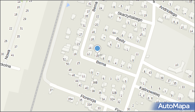Mińsk Mazowiecki, Bema Józefa, gen., 10, mapa Mińsk Mazowiecki