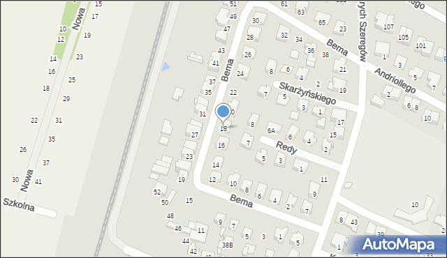Mińsk Mazowiecki, Bema Józefa, gen., 18, mapa Mińsk Mazowiecki