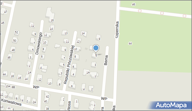 Mława, Bema Józefa, gen., 5, mapa Mława