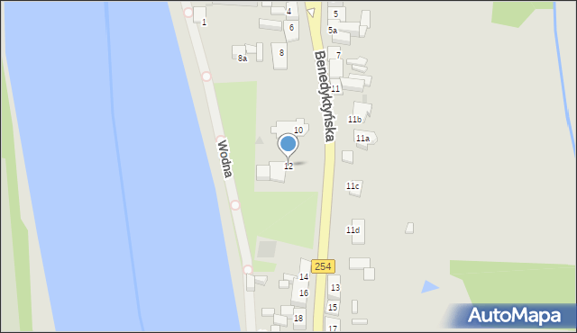 Mogilno, Benedyktyńska, 12, mapa Mogilno