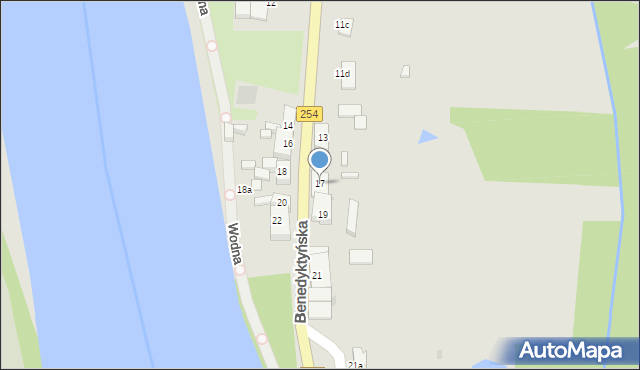 Mogilno, Benedyktyńska, 17, mapa Mogilno