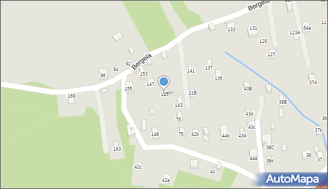 Myślenice, Bergela Rajmunda, 145, mapa Myślenice