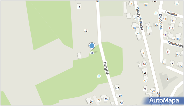 Myślenice, Bergela Rajmunda, 16, mapa Myślenice
