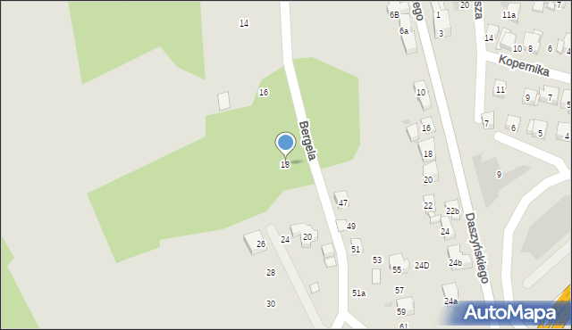 Myślenice, Bergela Rajmunda, 18, mapa Myślenice
