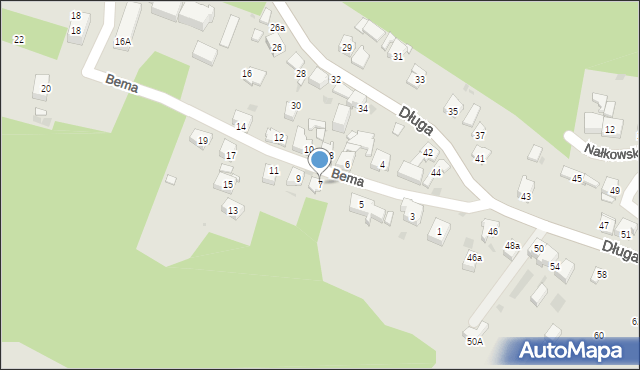 Mysłowice, Bema Józefa, gen., 7, mapa Mysłowice