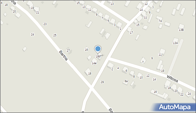 Myszyniec, Bema Józefa, gen., 14d, mapa Myszyniec