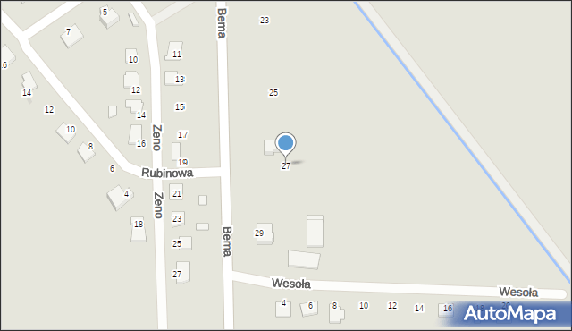 Myszyniec, Bema Józefa, gen., 27, mapa Myszyniec