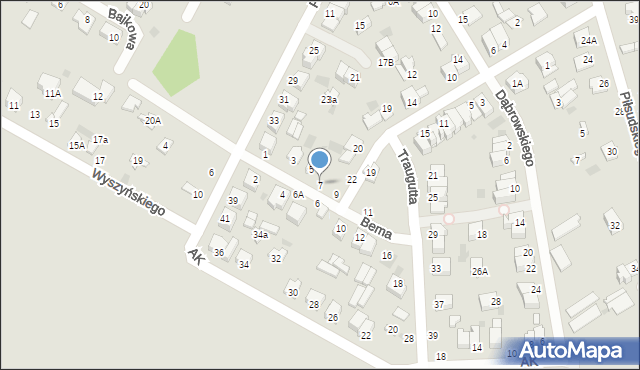 Nasielsk, Bema Józefa, gen., 7, mapa Nasielsk